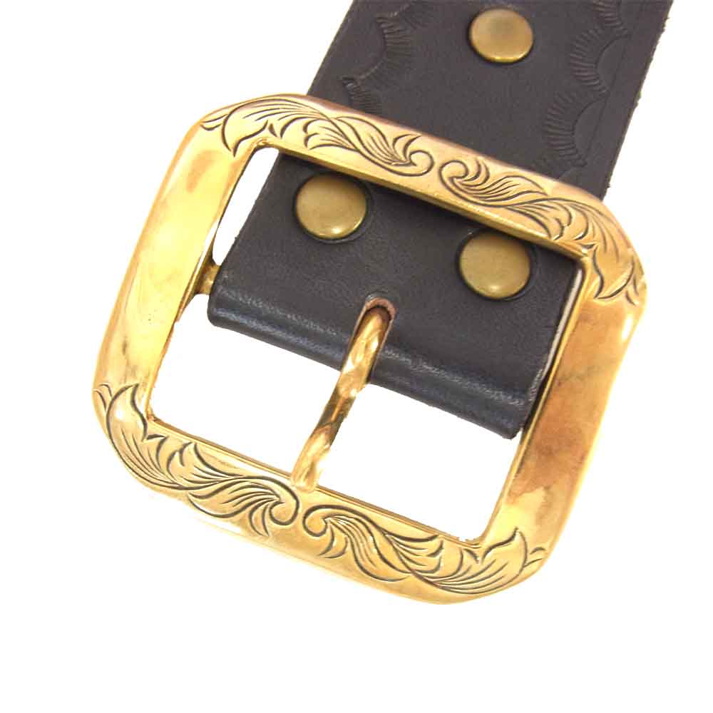 CALEE キャリー Japan style studs leather belt スタッズ ベルト ブラック系【美品】【中古】