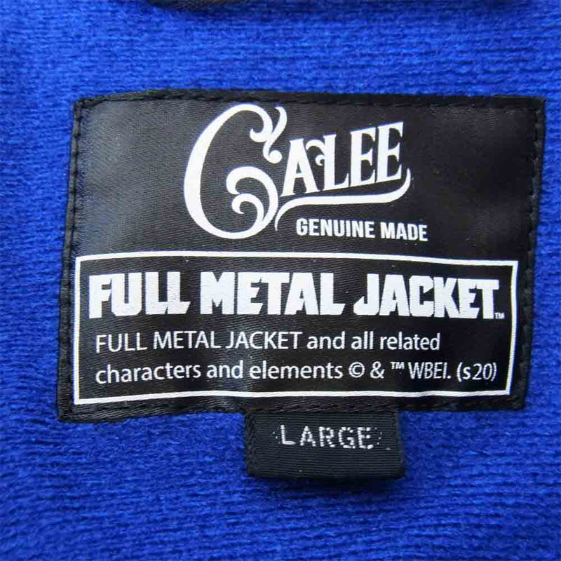 CALEE キャリー × FULL METAL JACKET フルメタルジャケット SATIN COACH JACKET コーチジャケット ネイビー系 L【中古】