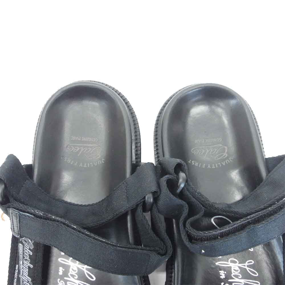 CALEE キャリー 18SS CL-18SS001LI LUCA LUCA IACHINI ルカ イアキーニ  ストラップ レザー サンダル ブラック系 43【新古品】【未使用】【中古】