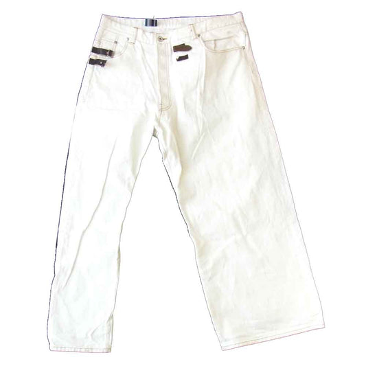 ファセッタズム ZN-SP-02 big＆slim アシンメトリー ホワイトデニムパンツ ホワイト系 M【中古】