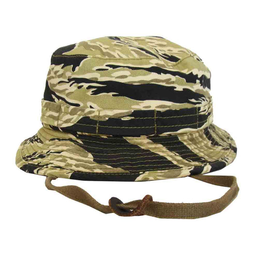 The REAL McCOY'S ザリアルマッコイズ TIGER BOONIE HAT タイガーカモ ブーニー ハット カーキ系 7 5/8【中古】