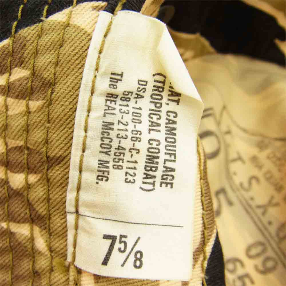 The REAL McCOY'S ザリアルマッコイズ TIGER BOONIE HAT タイガーカモ ブーニー ハット カーキ系 7 5/8【中古】