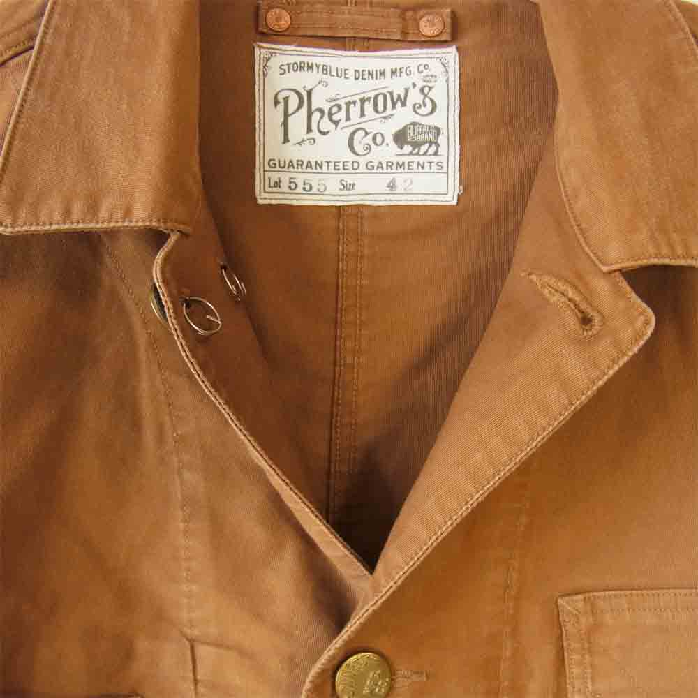 Pherrow's フェローズ 555 COVERALL JACKET カバーオール ジャケット ライトブラウン系 42【中古】