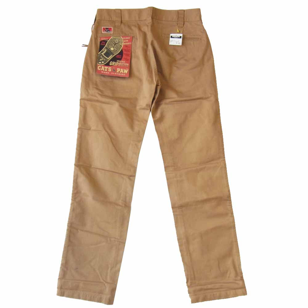 CAT'S PAW キャッツポウ チノパンツ レギュラーフィット コットンツイル ベージュ系 29【新古品】【未使用】【中古】