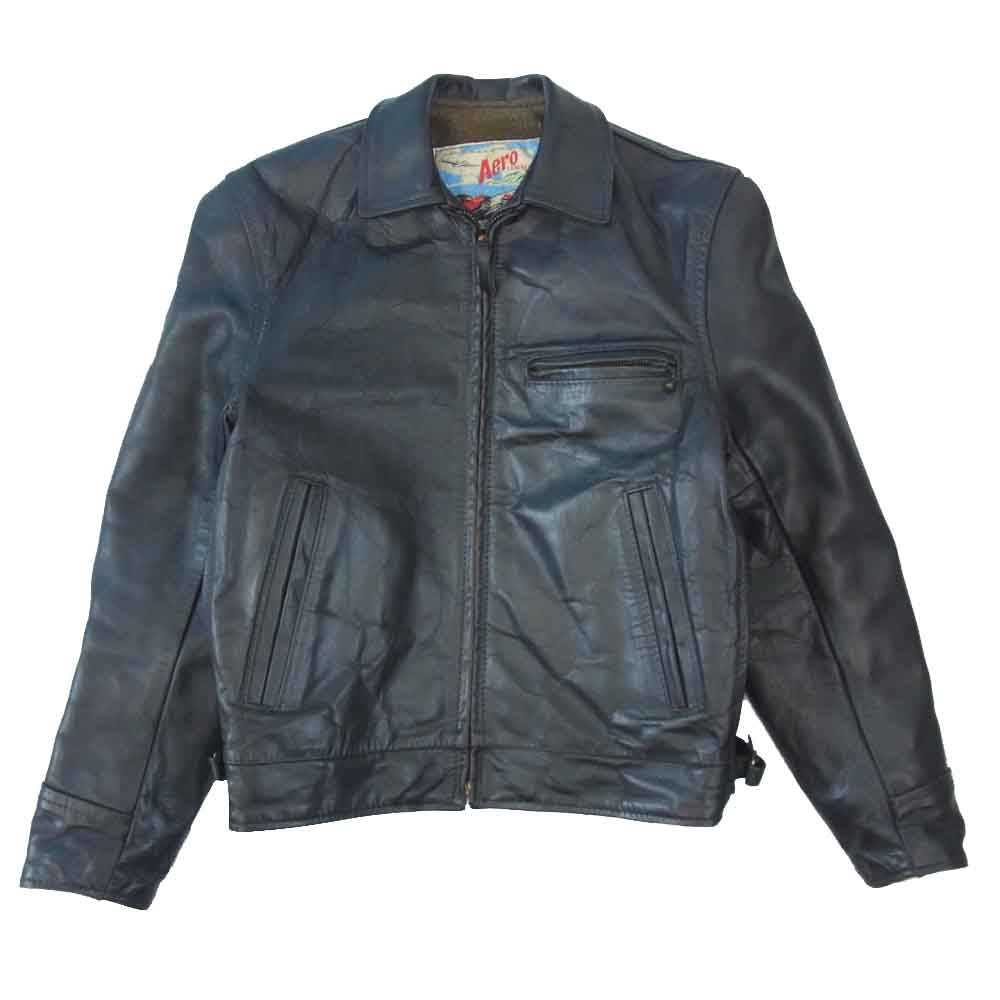AERO LEATHER エアロレザー Highwayman ハイウェイマン ホースハイド レザー ブラック系 34【中古】