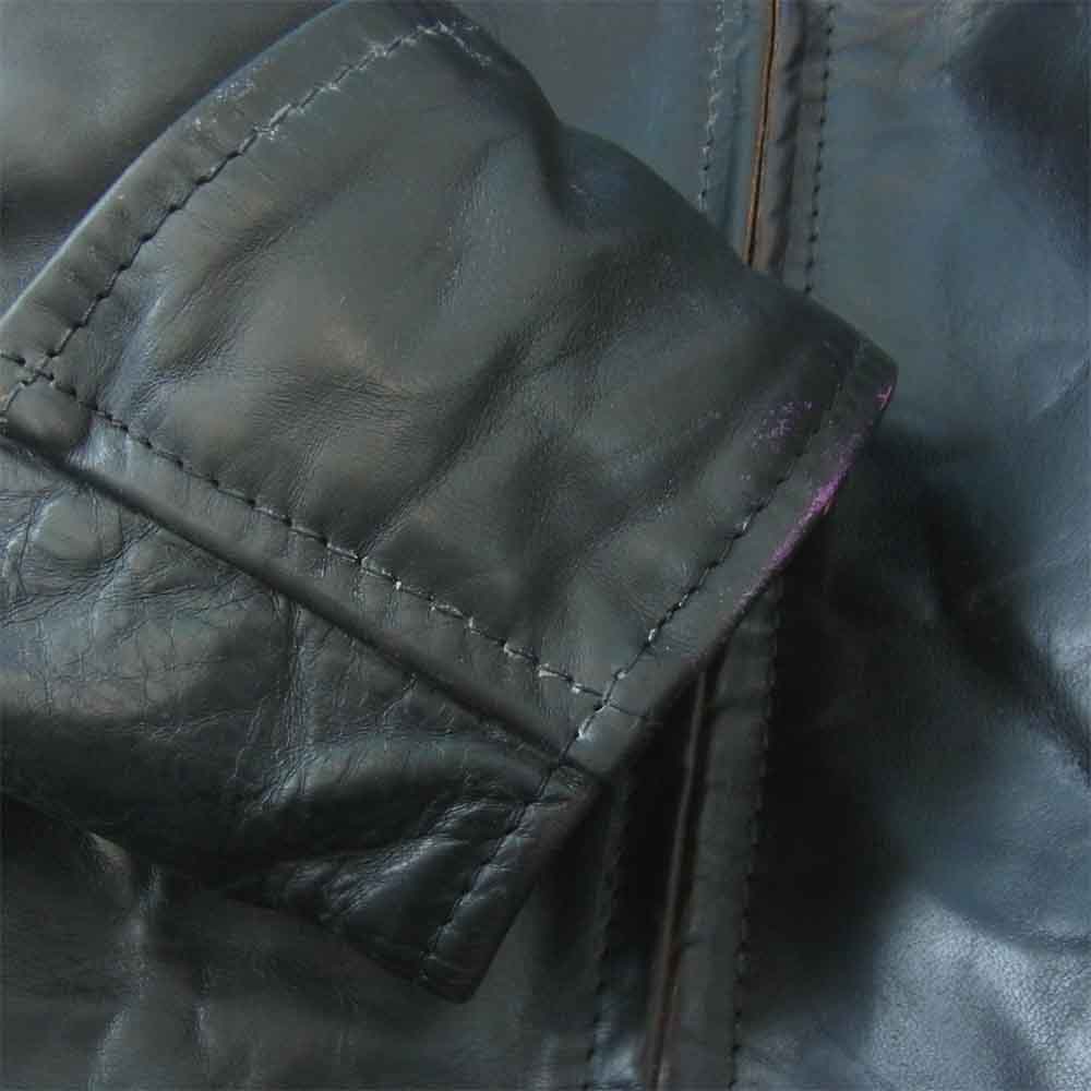 AERO LEATHER エアロレザー Highwayman ハイウェイマン ホースハイド レザー ブラック系 34【中古】