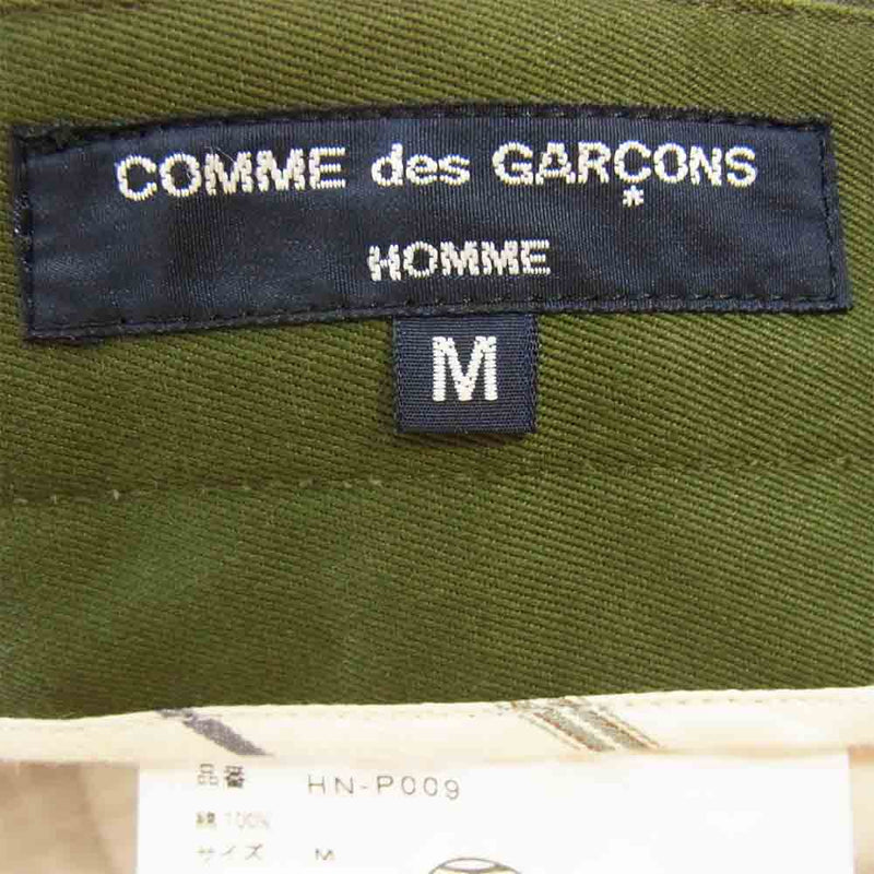 COMME des GARCONS HOMME コムデギャルソンオム HN-P009 コットン スラックス パンツ カーキ系 M【中古】