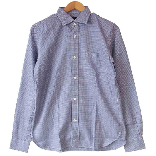 COMME des GARCONS HOMME コムデギャルソンオム AD2012 HJ-B005 千鳥格子 長袖 シャツ 青×白 M【美品】【中古】
