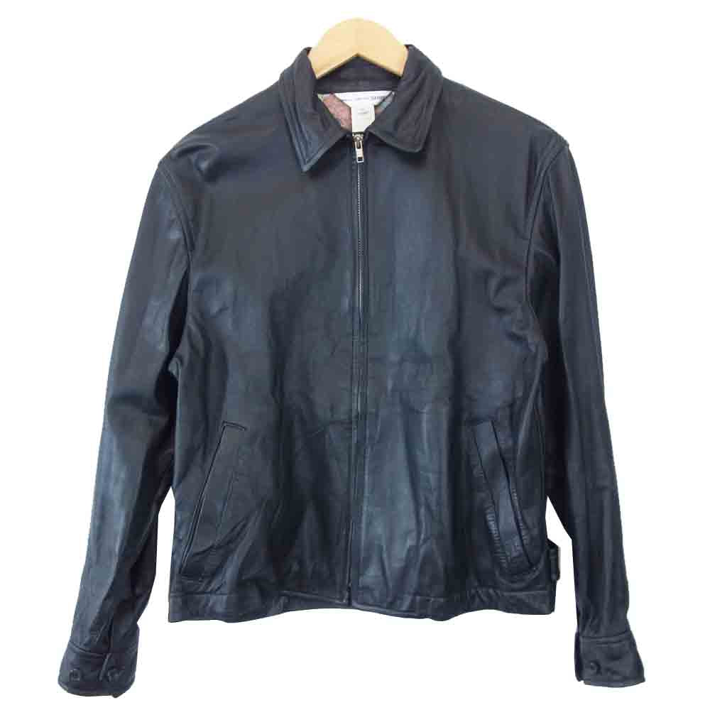 COMME des GARCONS コムデギャルソン W14066 SHIRT シャツ MARVEL マーベル カウハイド 牛革 ジップ レザー ジャケット ブラック系 S【中古】