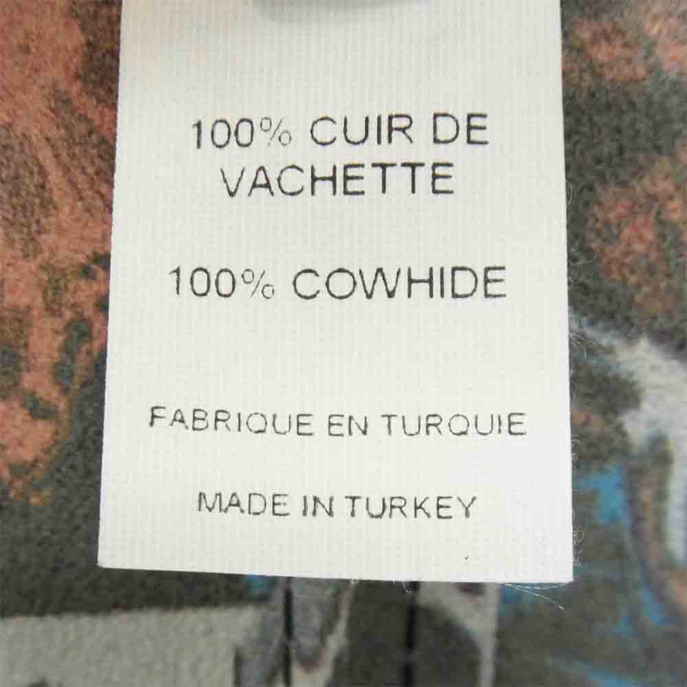 COMME des GARCONS コムデギャルソン W14066 SHIRT シャツ MARVEL マーベル カウハイド 牛革 ジップ レザー ジャケット ブラック系 S【中古】