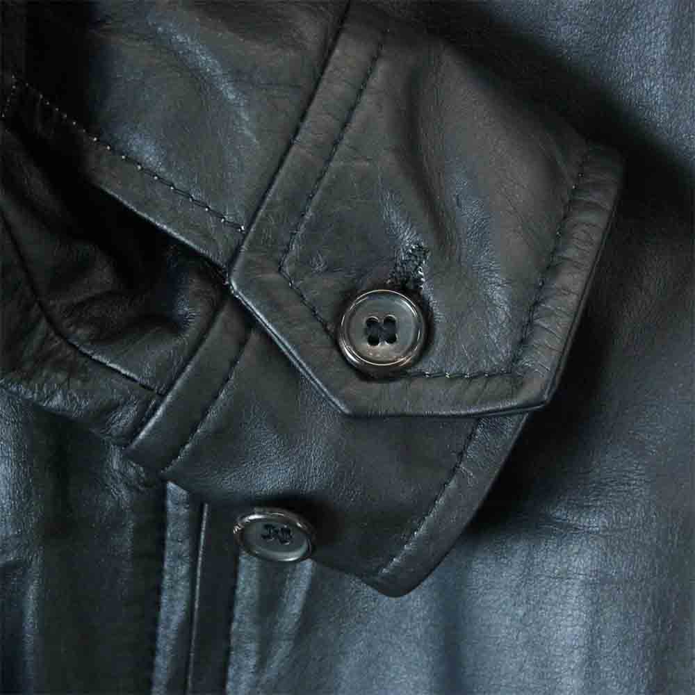 COMME des GARCONS コムデギャルソン W14066 SHIRT シャツ MARVEL マーベル カウハイド 牛革 ジップ レザー ジャケット ブラック系 S【中古】