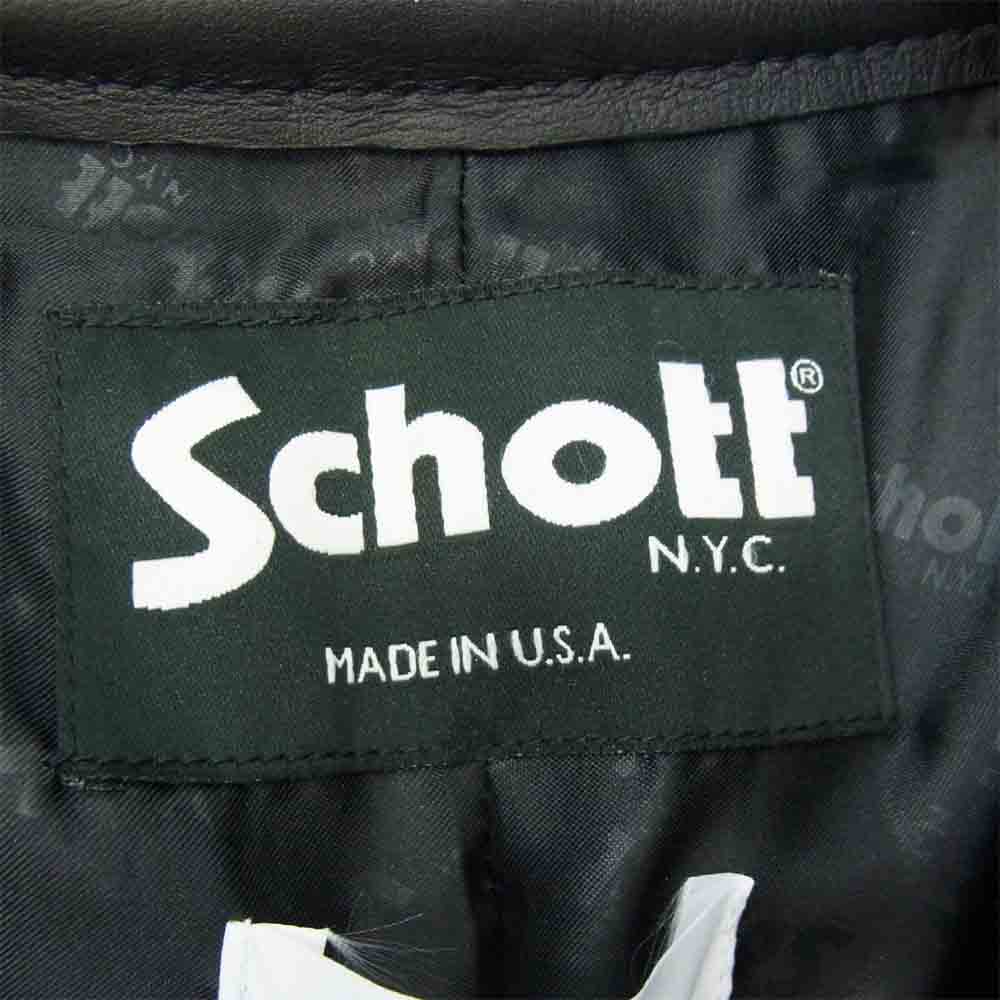 JUNYA WATANABE COMME des GARCONS MAN ジュンヤワタナベコムデギャルソンマン WA-J901 Schott ショット USA製 Leather Jacket レザー ジャケット ブラック系 S【新古品】【未使用】【中古】