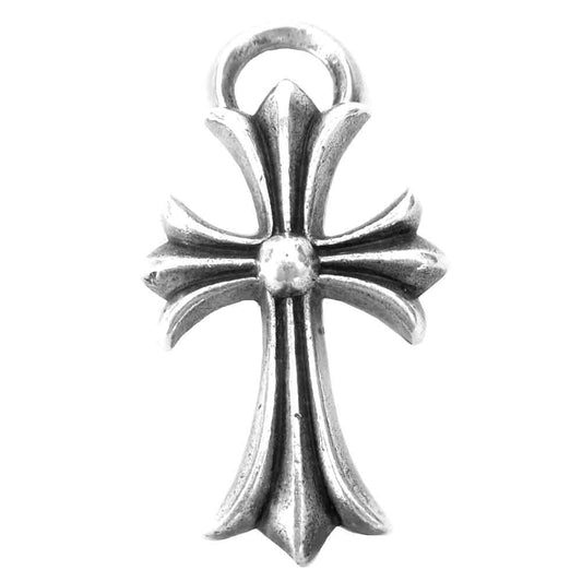 CHROME HEARTS クロムハーツ（原本無） スモール CH クロス ペンダント トップ シルバー系 トップ縦約4cm【中古】