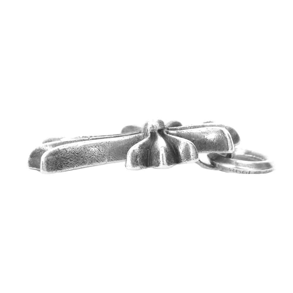 CHROME HEARTS クロムハーツ（原本無） スモール CH クロス ペンダント トップ シルバー系 トップ縦約4cm【中古】