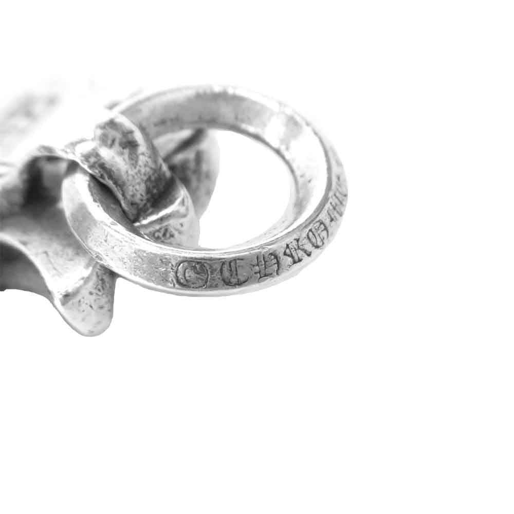 CHROME HEARTS クロムハーツ（原本無） スモール CH クロス ペンダント トップ シルバー系 トップ縦約4cm【中古】