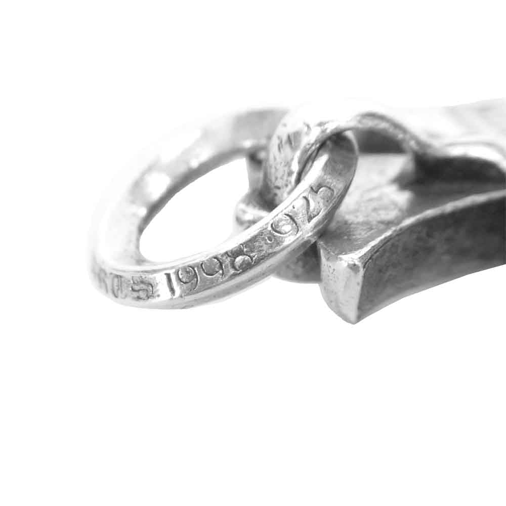 CHROME HEARTS クロムハーツ（原本無） スモール CH クロス ペンダント トップ シルバー系 トップ縦約4cm【中古】