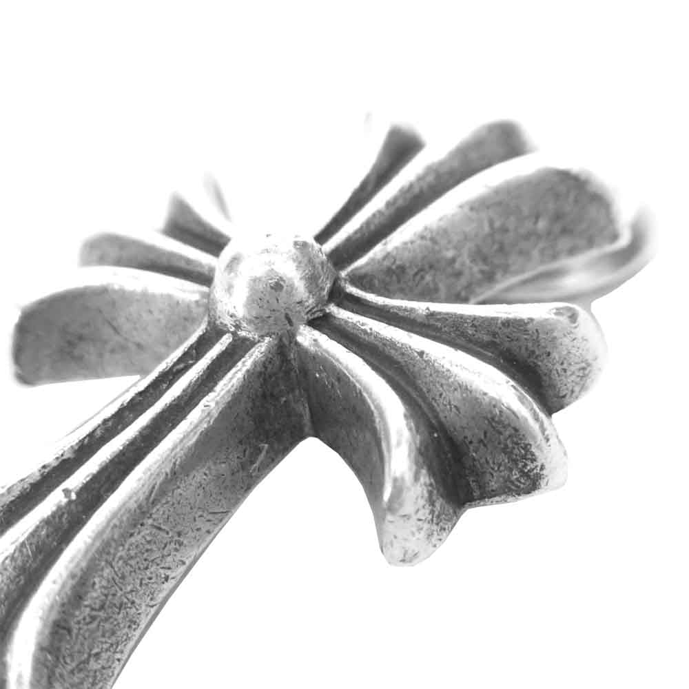 CHROME HEARTS クロムハーツ（原本無） スモール CH クロス ペンダント トップ シルバー系 トップ縦約4cm【中古】