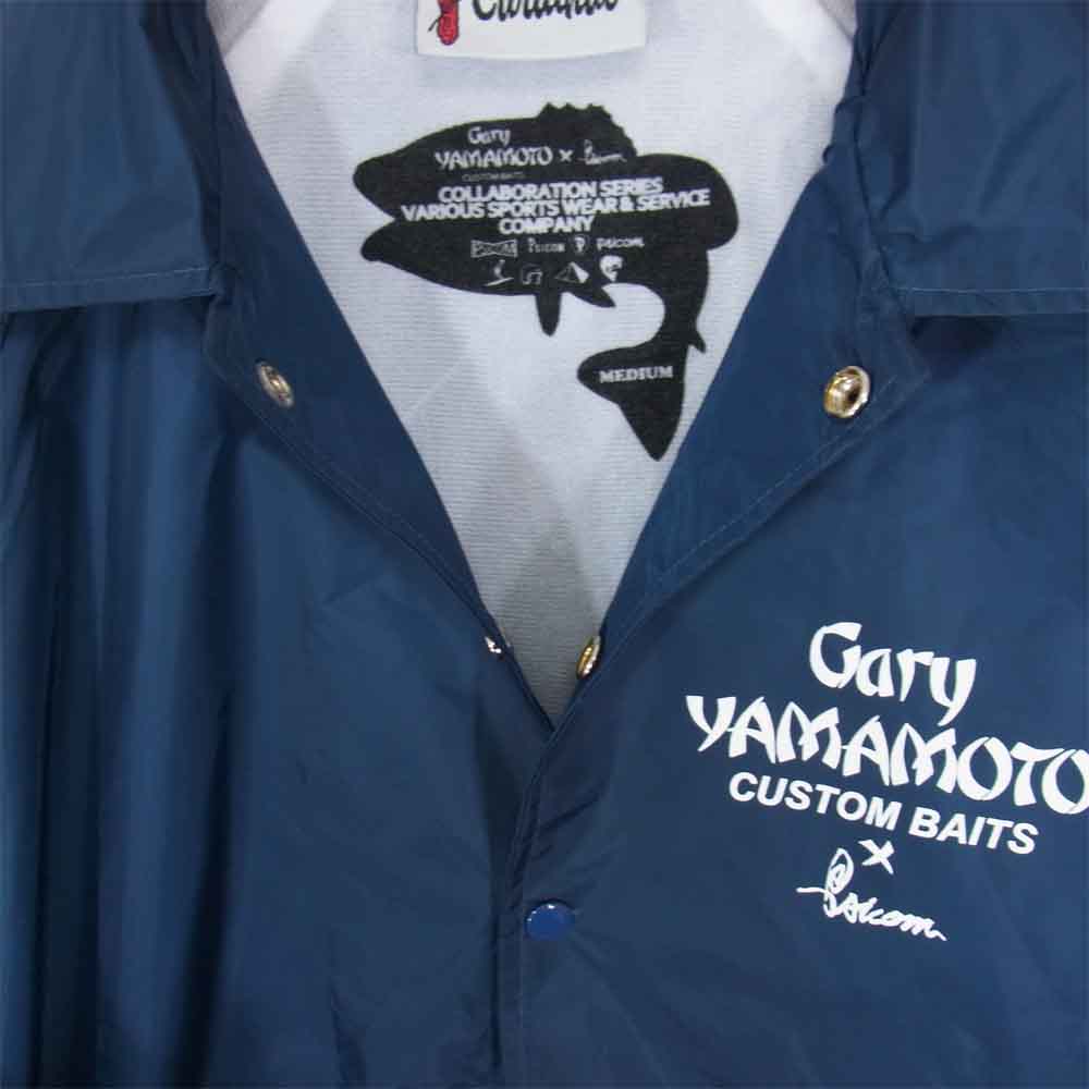 サイコム Gary Yamamoto nylon coach jacket ナイロン コーチジャケット ネイビー系 M【美品】【中古】