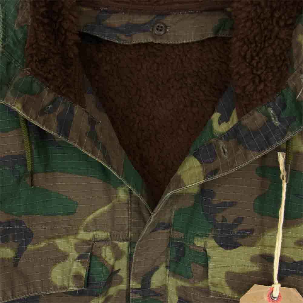 TENDERLOIN テンダーロイン RIP STOP BDU HOODED リップストップ ボア ライナー フード ジャケット カーキ系 S【極上美品】【中古】