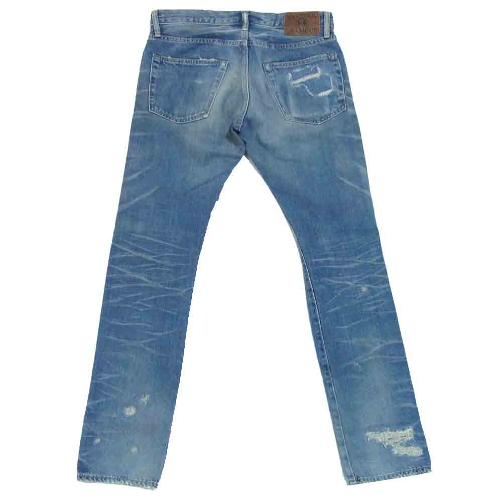 HYSTERIC GLAMOUR ヒステリックグラマー 0213AP08 SP加工 スタッズ クラッシュ デニム パンツ インディゴブルー系 30【中古】