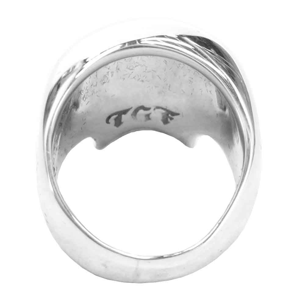 グレートフロッグ エビル スカル リング シルバー系 18号【中古】