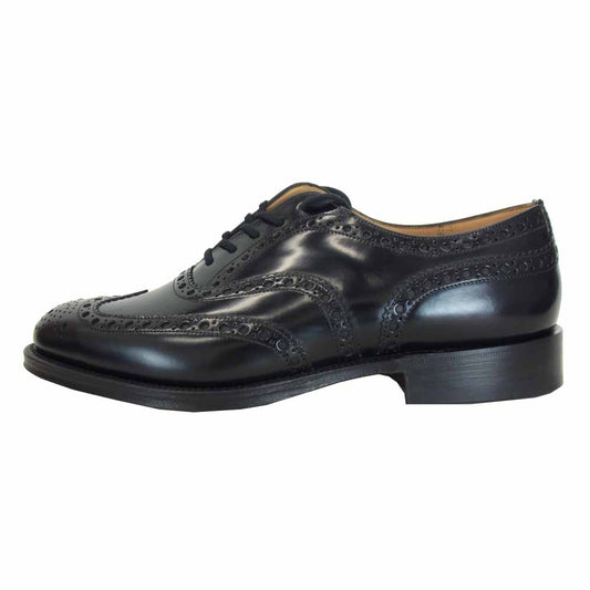 CHURCH'S チャーチ CRC-92300-00 BURWOOD バーウッド ウィングチップ パンチド シューズ ブラック系 7【新古品】【未使用】【中古】