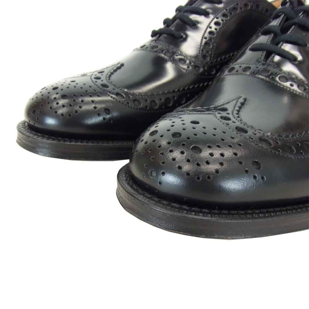 CHURCH'S チャーチ CRC-92300-00 BURWOOD バーウッド ウィングチップ パンチド シューズ ブラック系 7【新古品】【未使用】【中古】