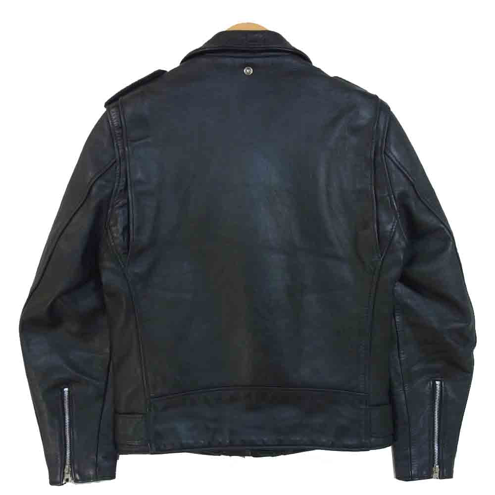 schott ショット 7164 USA製 カウハイド 牛革 ワンスター ダブルライダース ジャケット ブラック系 36【中古】