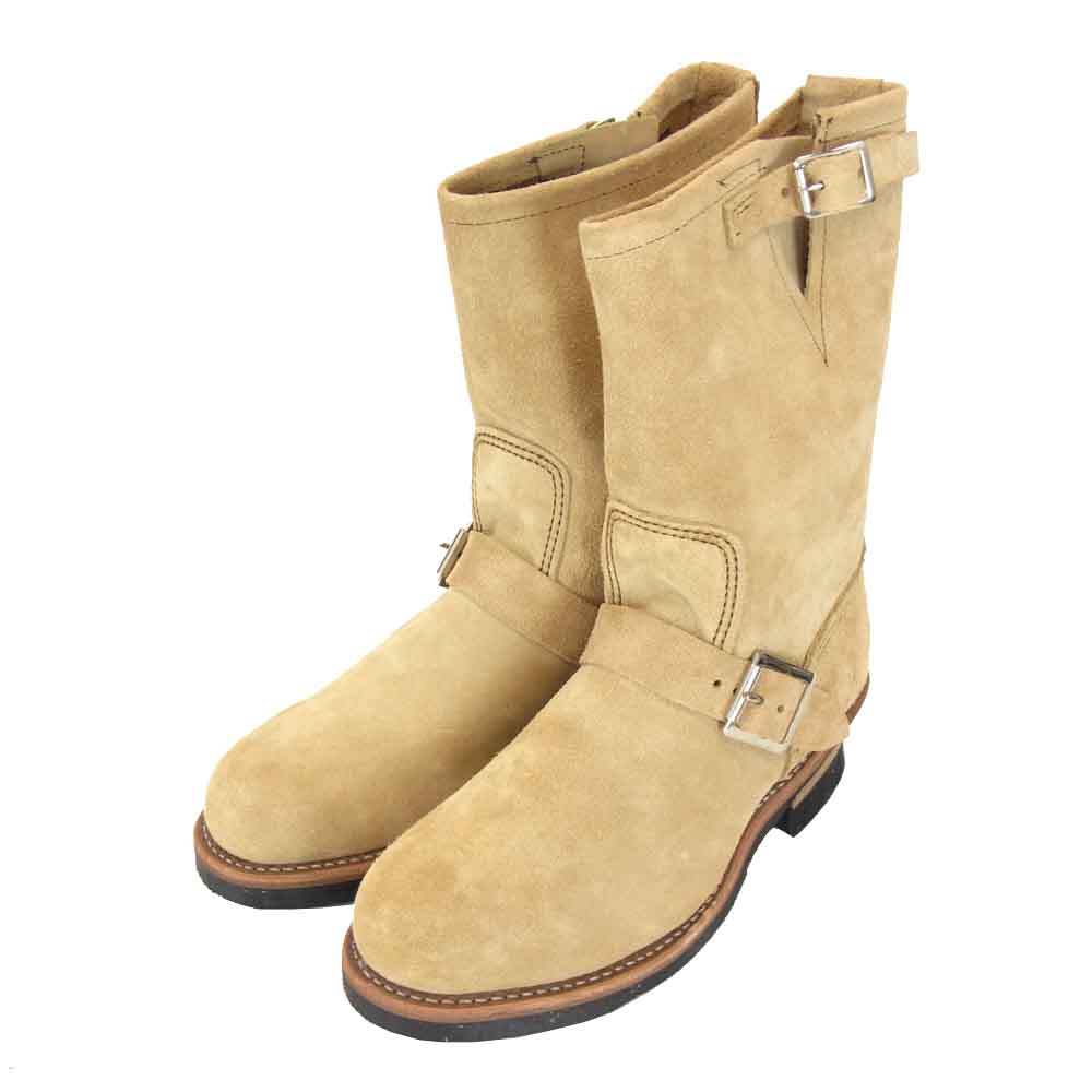 RED WING レッドウィング 9269 11inch Engineer Stovepipe スチールトゥ ストーブパイプ スエード エンジニアブーツ ベージュ系 7 1/2【新古品】【未使用】【中古】