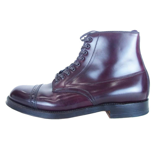 ALDEN オールデン 86908 Leather Soul コードバン キャップトゥ レースアップ ブーツ ワインレッド系 7 1/2D【美品】【中古】