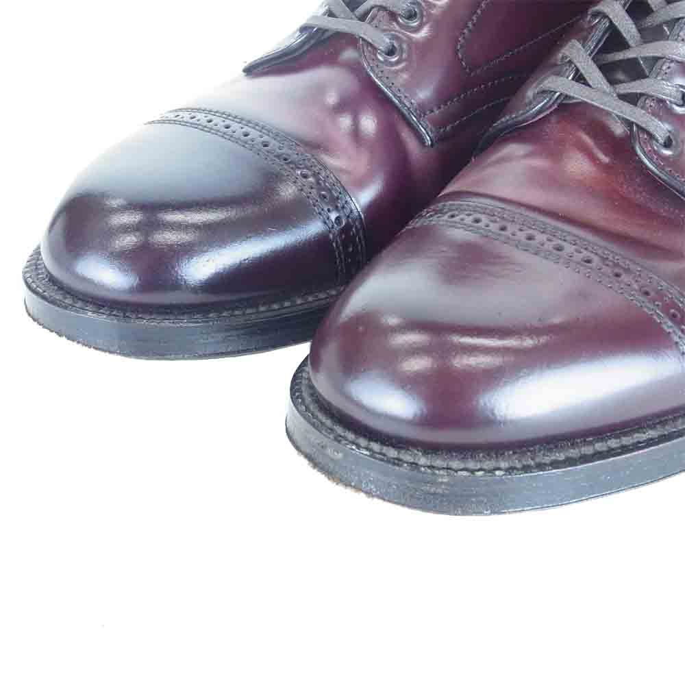 ALDEN オールデン 86908 Leather Soul コードバン キャップトゥ レースアップ ブーツ ワインレッド系 7 1/2D【美品】【中古】