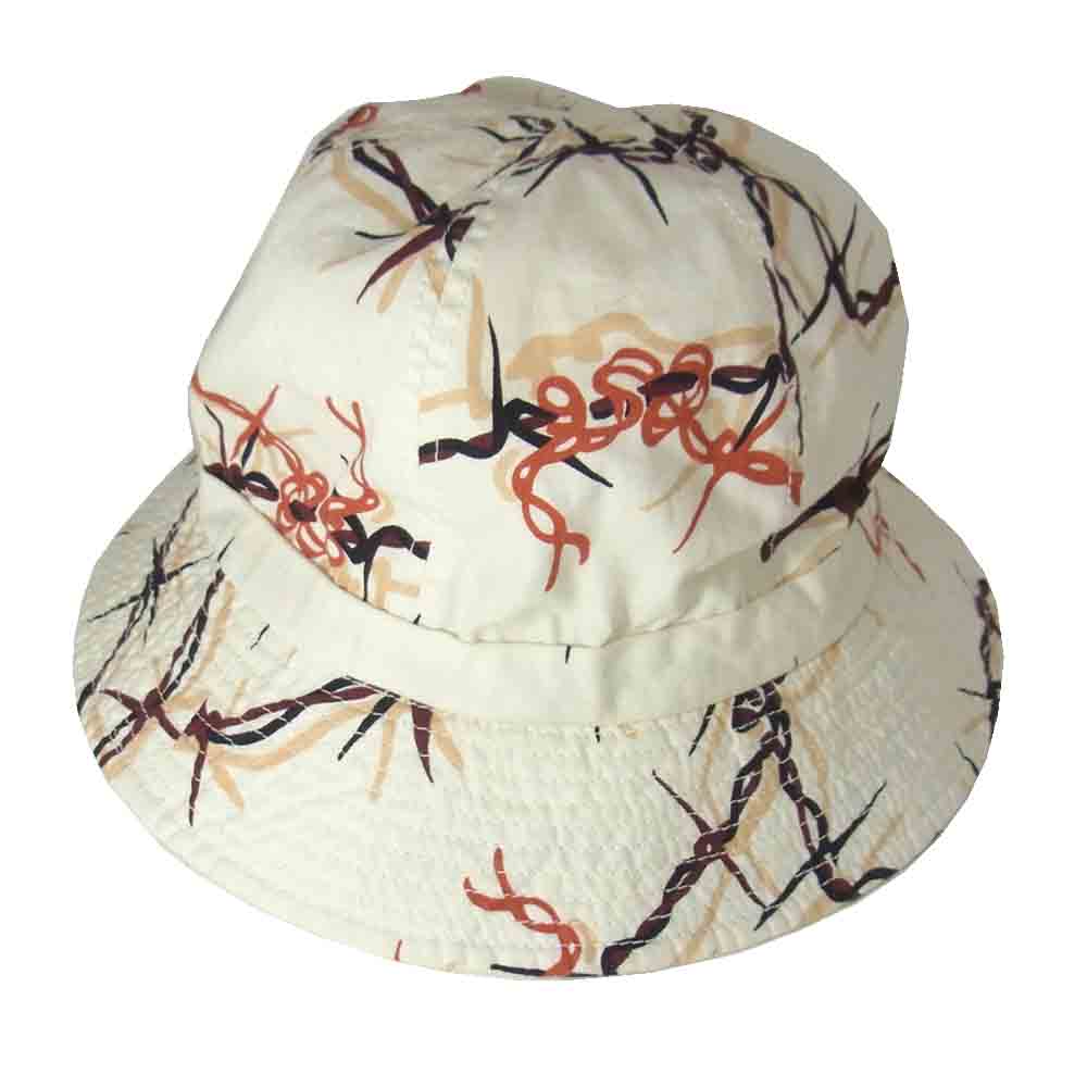 TENDERLOIN テンダーロイン 15SS T-BUCKET HAT BW 有刺鉄線柄 ハット ベージュ系 M【中古】