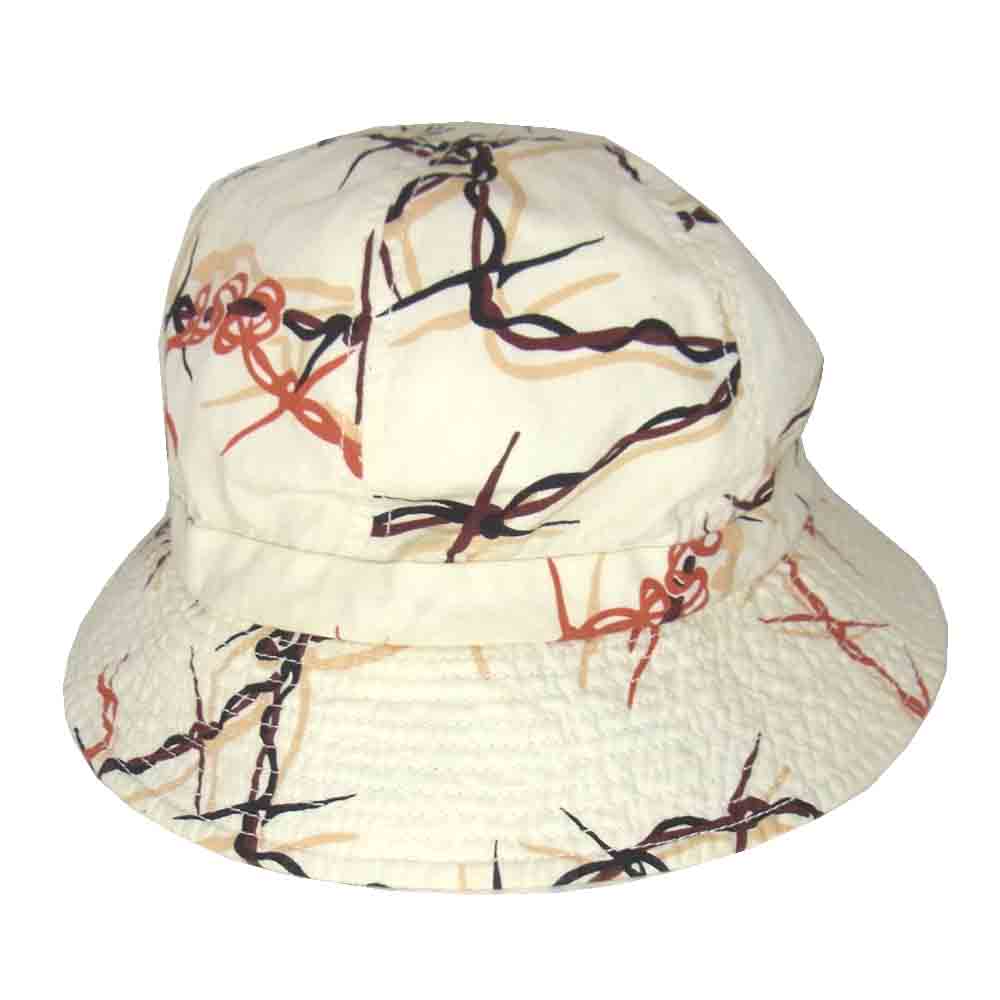 TENDERLOIN テンダーロイン 15SS T-BUCKET HAT BW 有刺鉄線柄 ハット ベージュ系 M【中古】