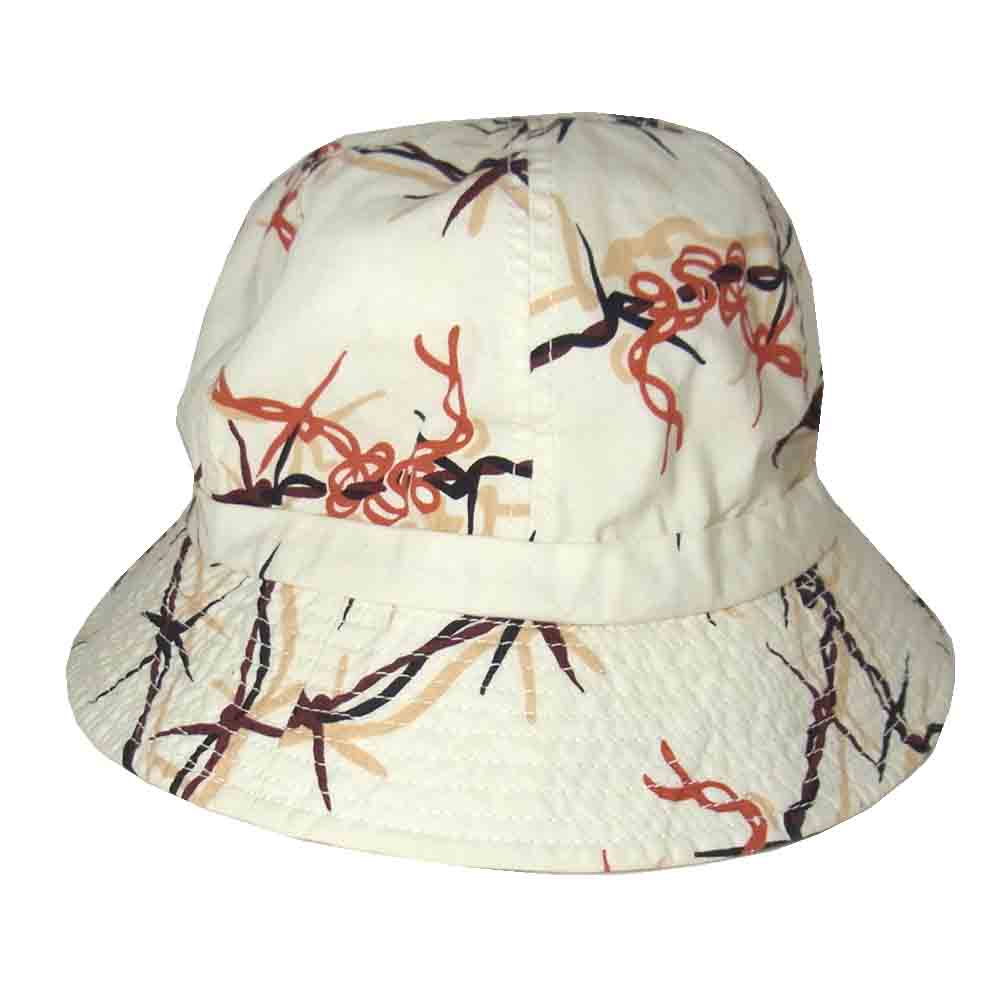 TENDERLOIN テンダーロイン 15SS T-BUCKET HAT BW 有刺鉄線柄 ハット ベージュ系 M【中古】
