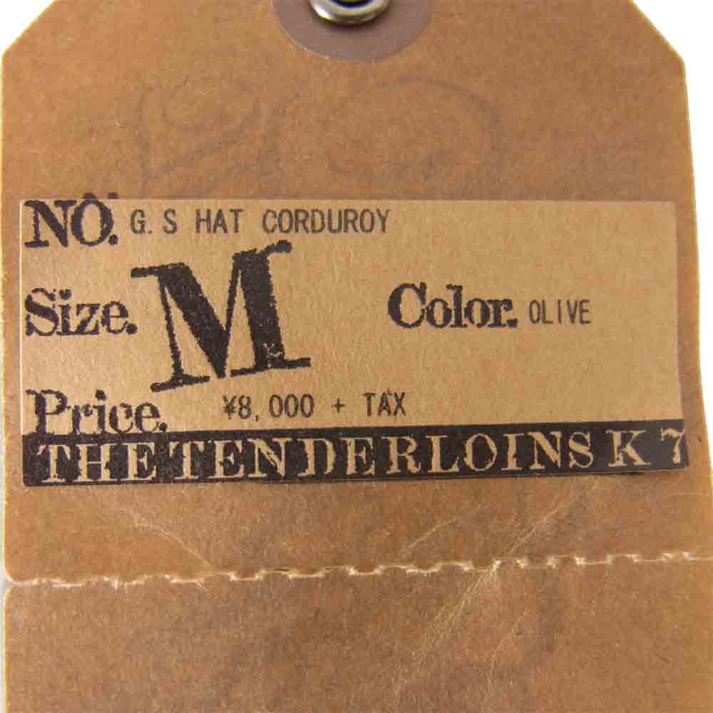 TENDERLOIN テンダーロイン T-G.S HAT CORDUROY コーデュロイ ベレー帽 モスグリーン系 M【中古】