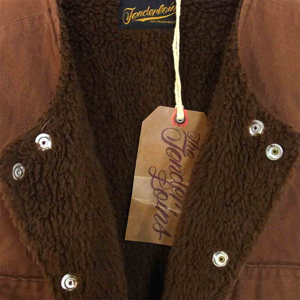 TENDERLOIN テンダーロイン T-DUCK VEST D ダックベスト ボア ハンティング ベスト ブラウン系 S【中古】