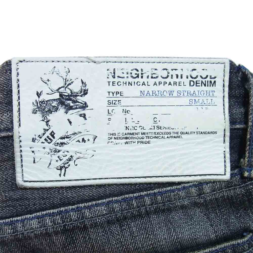 NEIGHBORHOOD ネイバーフッド 112DCNH-PTM13 NARROW STRAIGHT コンチョ ビーズ ナロー サベージ デニム パンツ インディゴブルー系 S【中古】