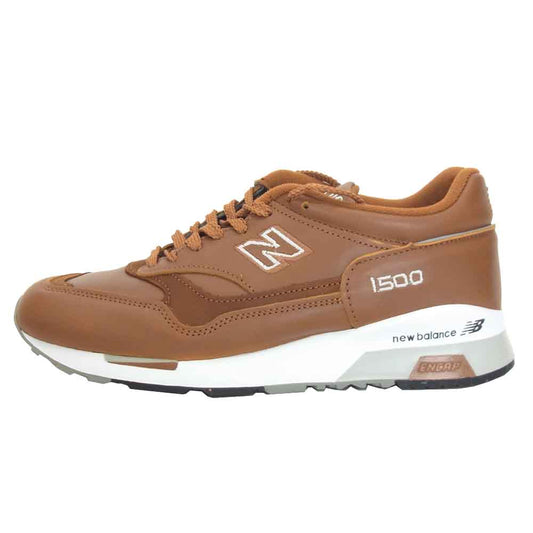NEW BALANCE ニューバランス  M1500 TN 英国製 レザー スニーカー ブラウン系 26cm【新古品】【未使用】【中古】