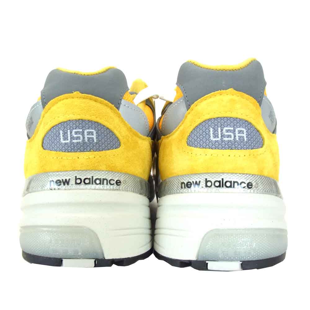 NEW BALANCE ニューバランス M992BB USA製 スニーカー YELLOW イエロー系 グレー系【新古品】【未使用】【中古】