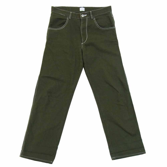 カイコ 18SS KAIKO-18-068 STITCH TWILL PANTS スティッチ ツイル コットン パンツ カーキ系 1【中古】