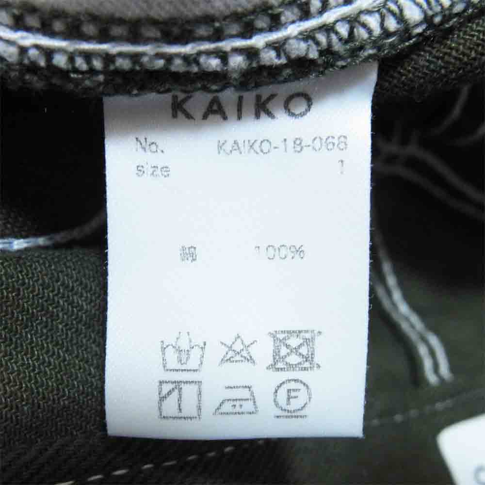 カイコ 18SS KAIKO-18-068 STITCH TWILL PANTS スティッチ ツイル コットン パンツ カーキ系 1【中古】