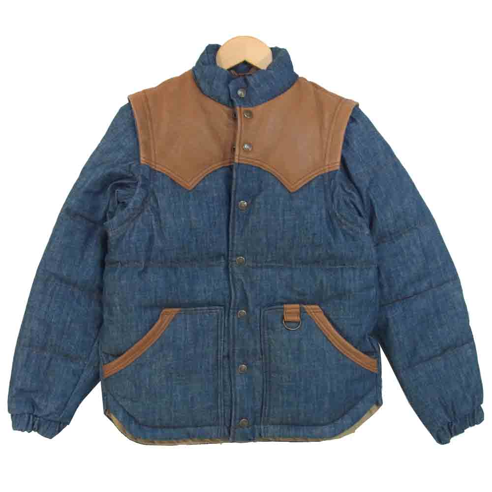 schott ショット 3191020 RANCHER レザーヨーク  2Way デニム ダウン ジャケット インディゴブルー系 S【中古】