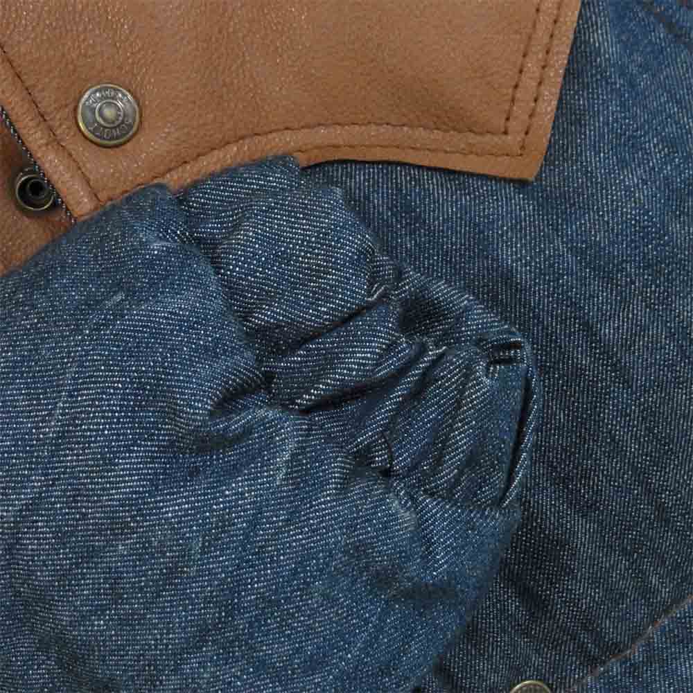 schott ショット 3191020 RANCHER レザーヨーク  2Way デニム ダウン ジャケット インディゴブルー系 S【中古】