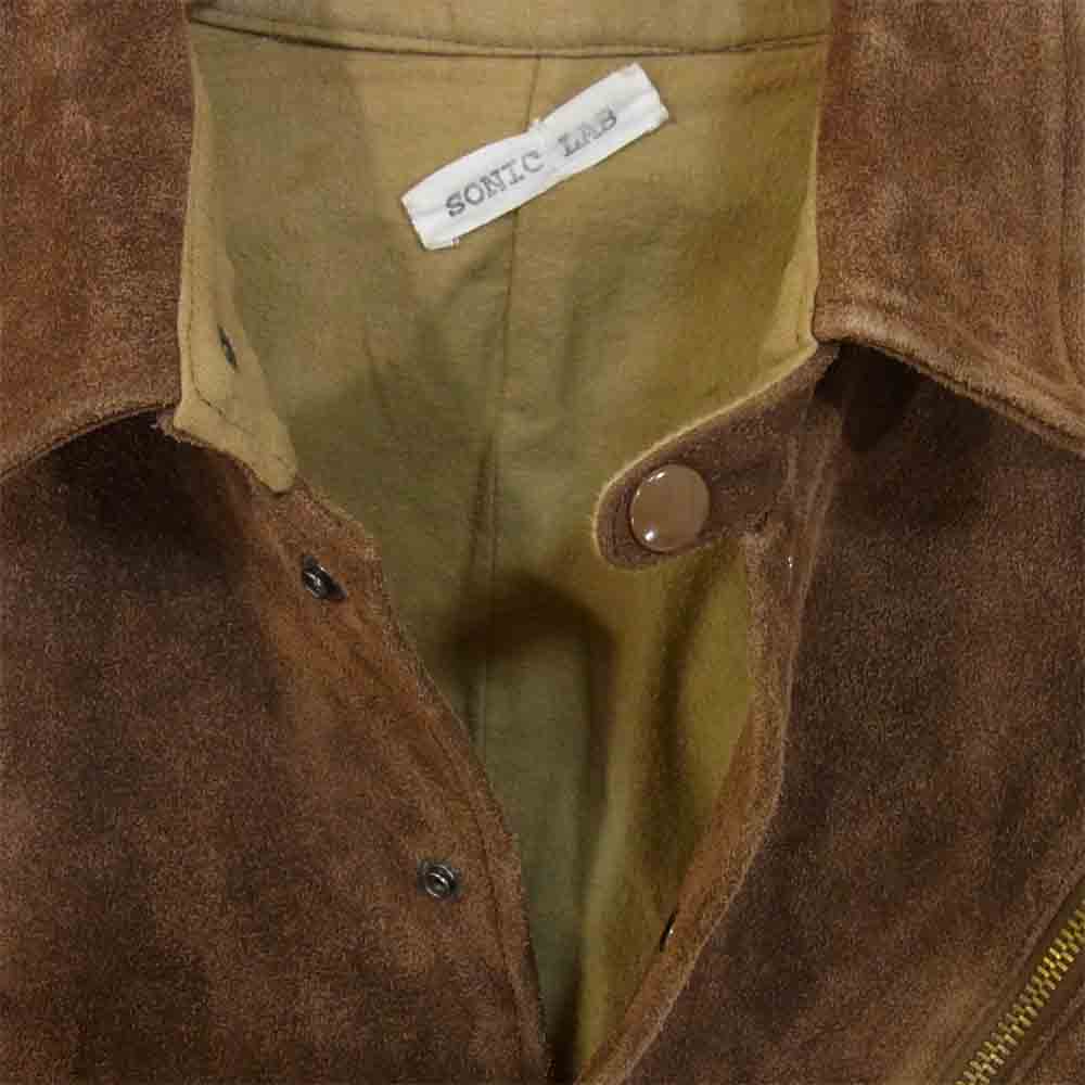 ソニックラブバイネペンテス カウハイド スエード レザー ジャケット ブラウン系 M【中古】