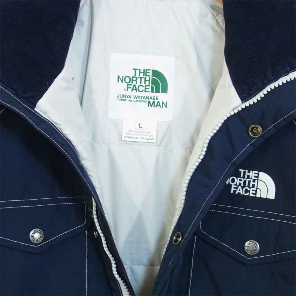 JUNYA WATANABE COMME des GARCONS MAN ジュンヤワタナベコムデギャルソンマン WB-J405 eYe × THE NORTH FACE JACKET ノースフェイス マウンテン パーカー ネイビー系 L【美品】【中古】