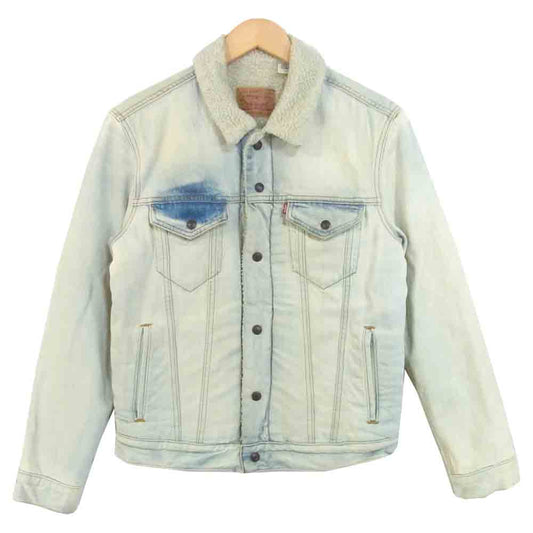 Supreme シュプリーム 16AW 29508-0000 Levis リーバイス Bleached Sherpa Trucker Jacket ボア デニム ジャケット ブルー系 S【中古】