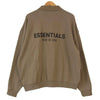 FEAR OF GOD フィアオブゴッド Essentials エッセンシャルズ ブラック ロゴ ロング スリーブ ポロシャツ ブラウン系 L【美品】【中古】