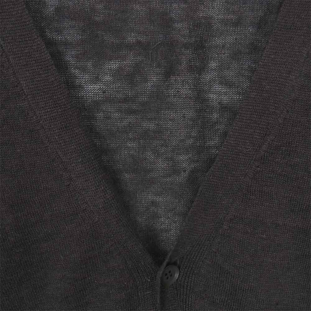 Yohji Yamamoto ヨウジヤマモト HN-K76-370 POUR HOMME プールオム 抜染製品染め リネン カーディガン ブラック系 3【中古】
