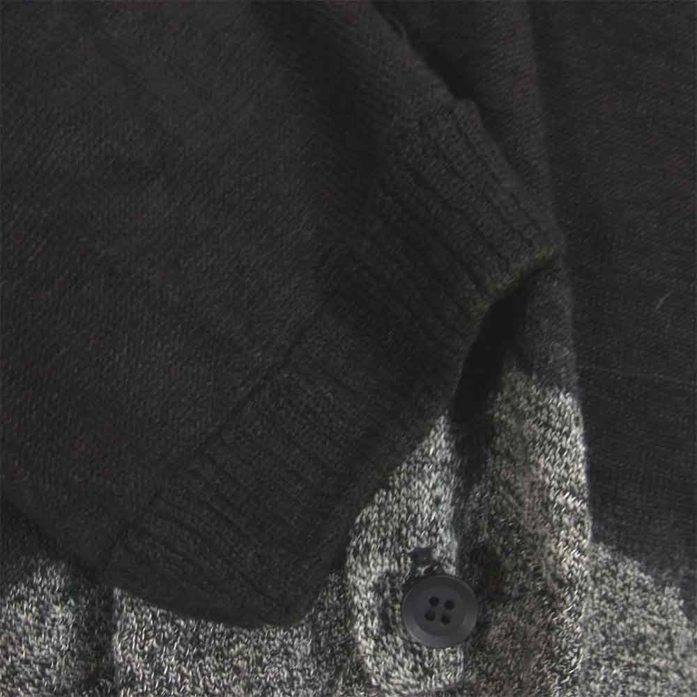 Yohji Yamamoto ヨウジヤマモト HN-K76-370 POUR HOMME プールオム 抜染製品染め リネン カーディガン ブラック系 3【中古】
