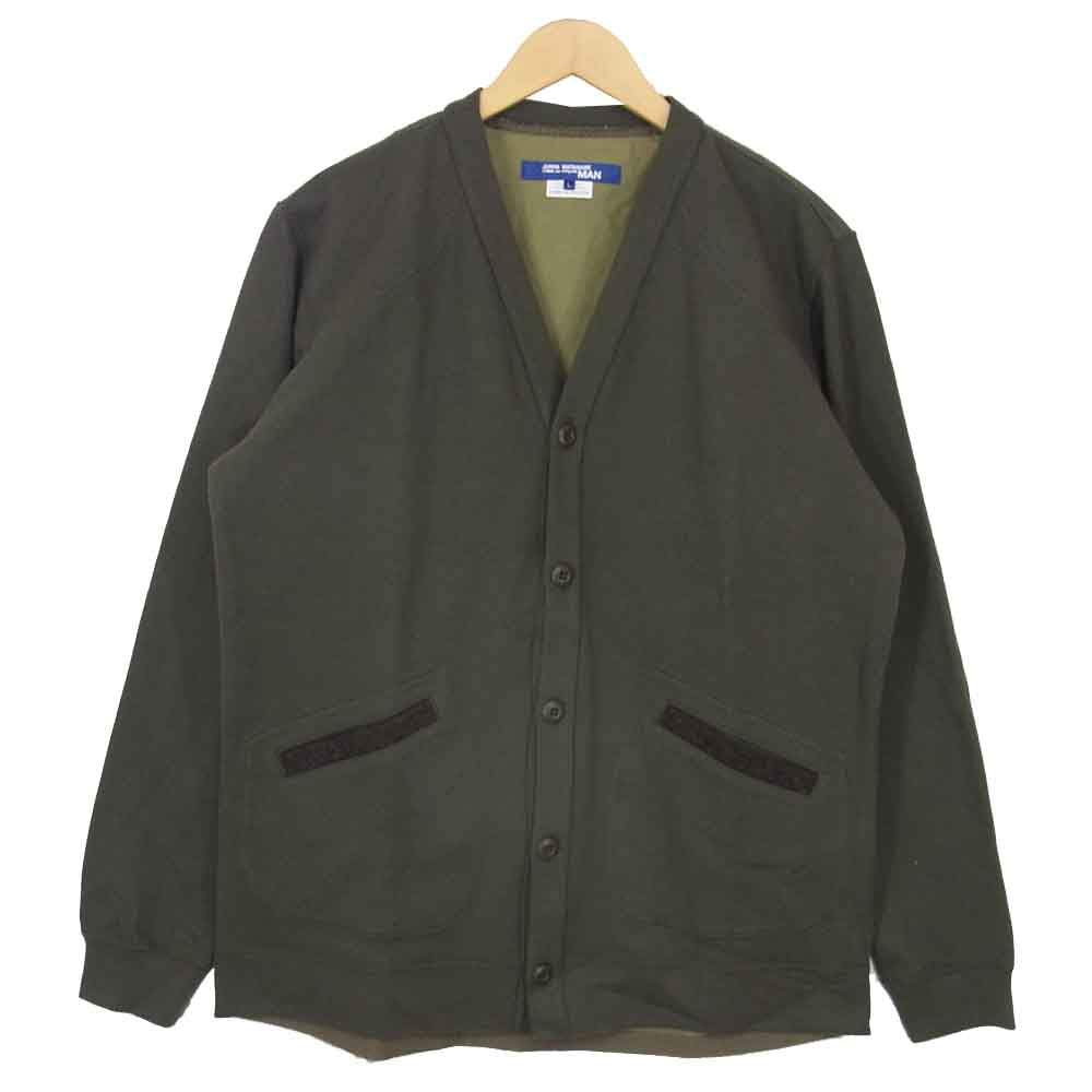 JUNYA WATANABE COMME des GARCONS ジュンヤワタナベコムデギャルソン WF-T022 AD2020 UTILITY CARDIGAN ユーティリティ ナイロン カモフラ ドッキング カーディガン カーキ系 L【美品】【中古】